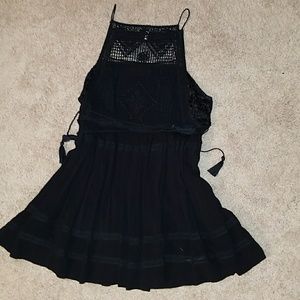Free People crocheted mini dress